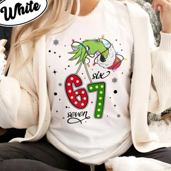 Gildan Tops - Mean Guy 6 7 Christmas t-shirt, Funny Six Seven Christmas t-shirt